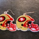 3 pair San Francisco 49ers helmet earrings