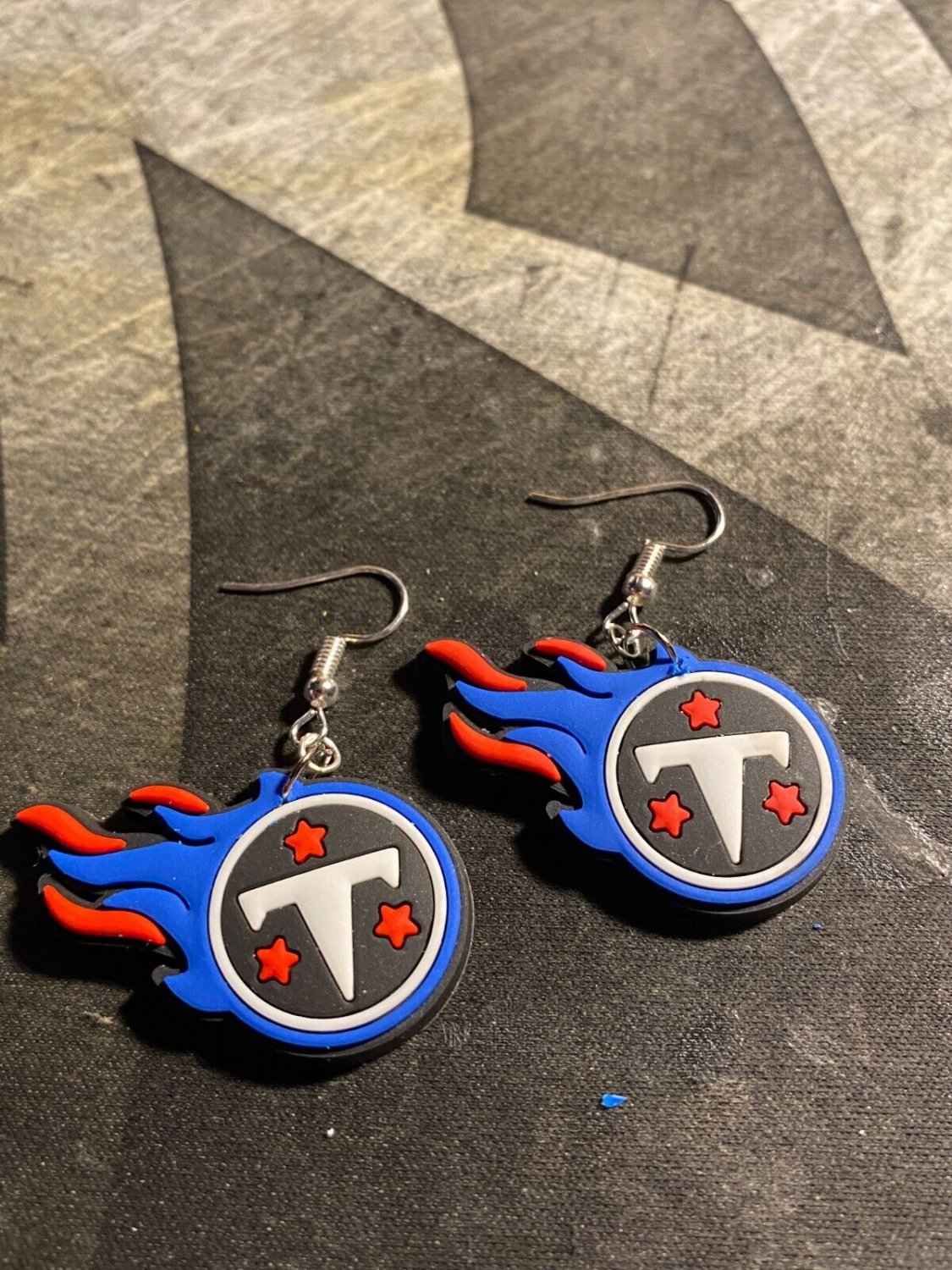 3 pair Tennessee Titans charm dangle earring