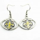 4 pair, New Orleans Saints football team dangle earrings