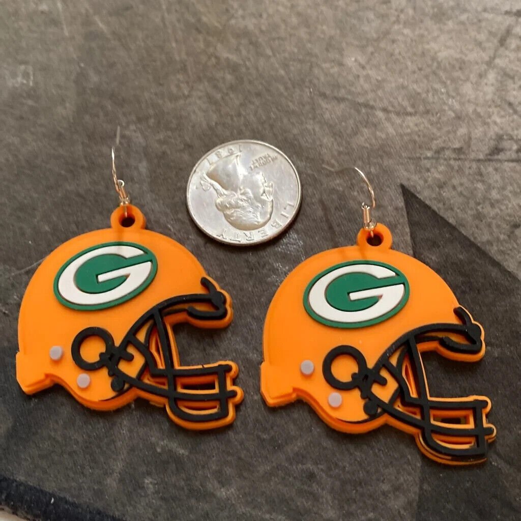 Four pair, Green Bay Packers earrings