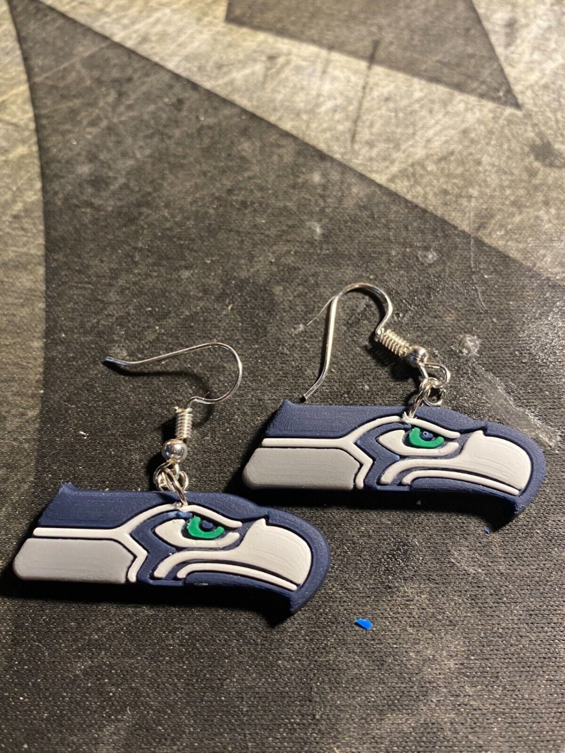 3 pair, Seattle Seahawks charm dangle earring
