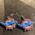 3 pair, Miami Dolphins charm dangle earring