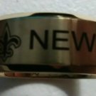 New Orleans Saints gold Titanium Ring sizes 7-13, style #5