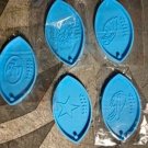 5 football keychain resin molds