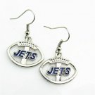 New York Jets football team dangle earrings