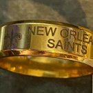 New Orleans Saints titanium ring size 6