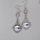 New England Patriots dangle earrings pair