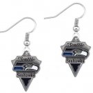 Seattle Seahawks football team dangle earrings