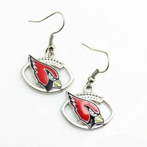 5 pair, Arizona Cardinals football team dangle earrings
