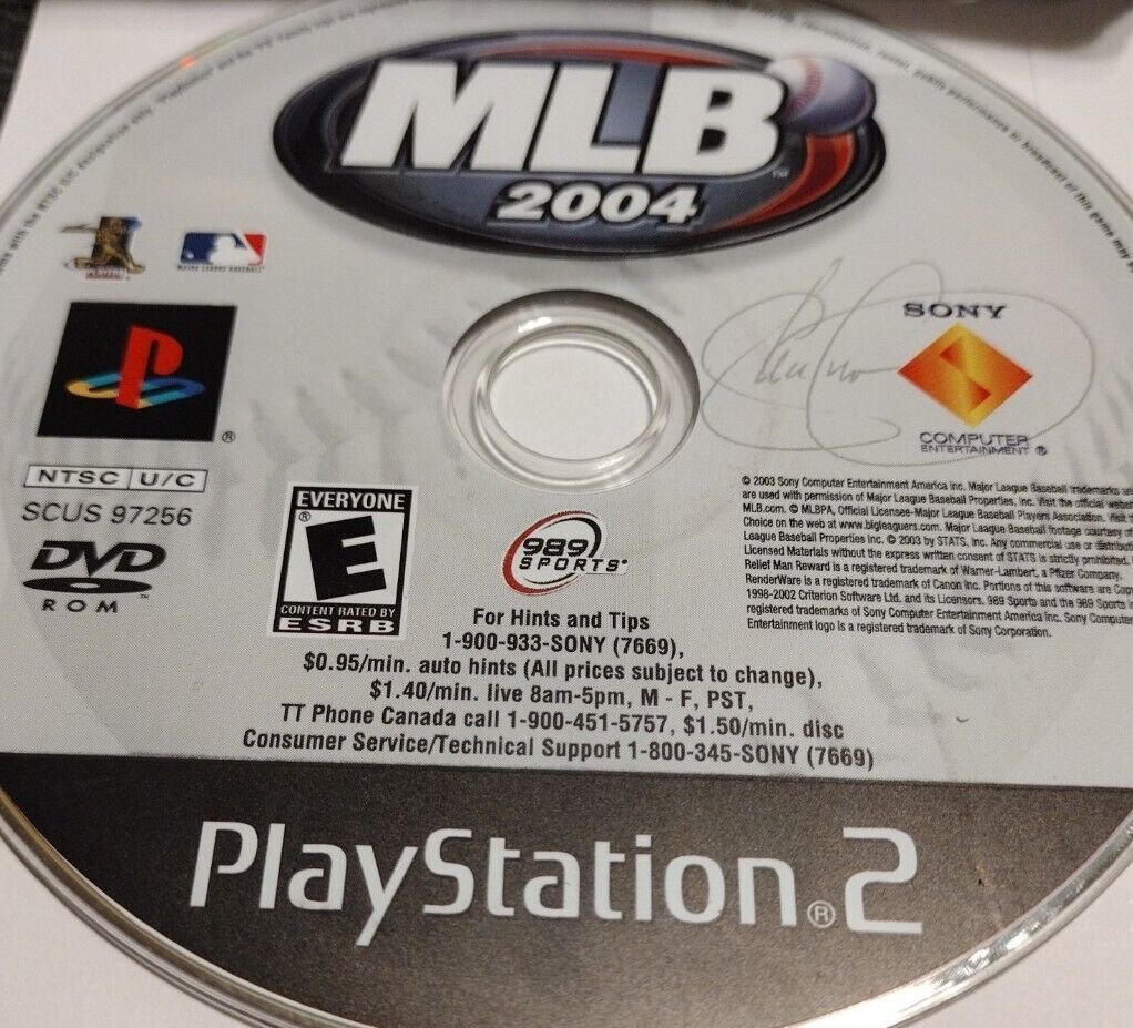 MLB 2004 Sony PlayStation 2 PS2 Disc Only