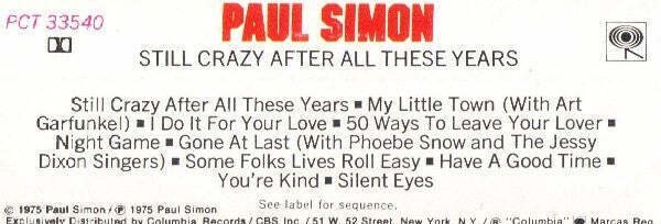 Paul Simon Still Crazy After All These Years