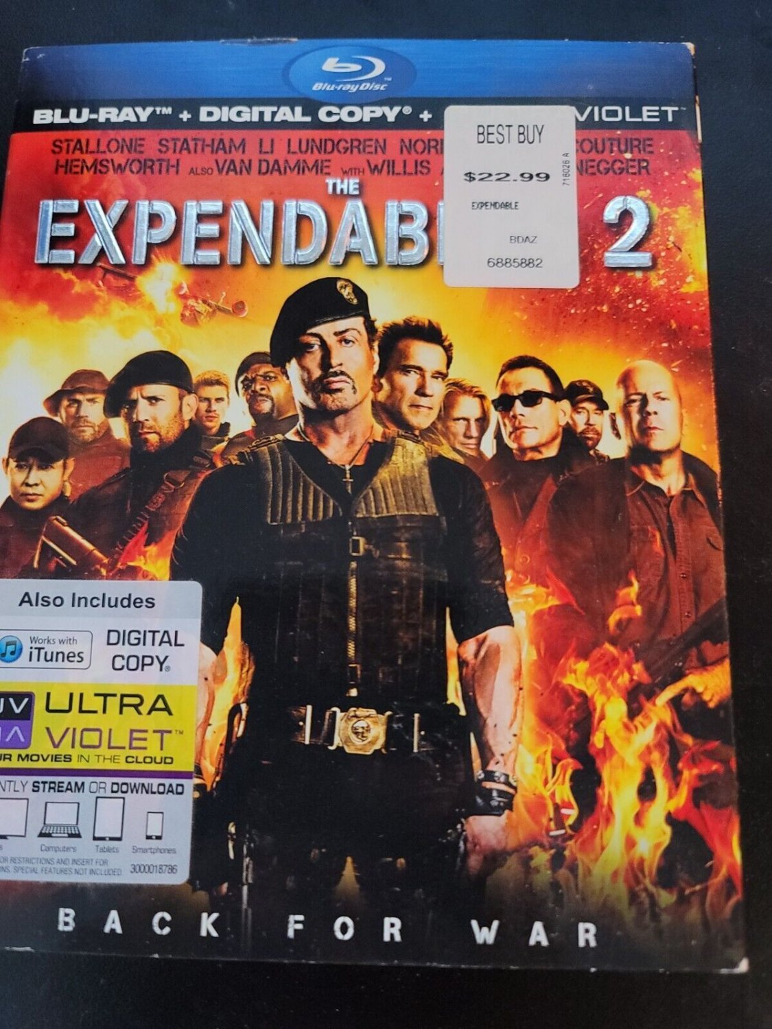 The Expendables 2 Blu-Ray W/ Slip Cover