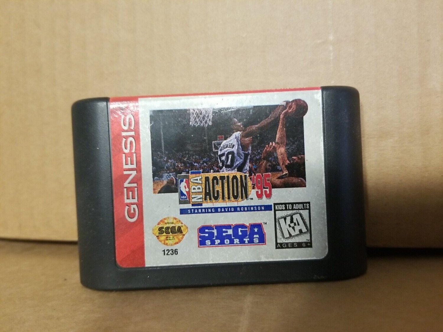 NBA Action '95 Starring David Robinson Sega Genesis Cartridge Only