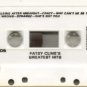 Patsy Cline - Greatest Hits (Cassette Tape)