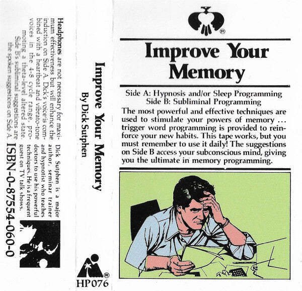 Dick Sutphen - Improve Your Memory  (Cassette Tape)