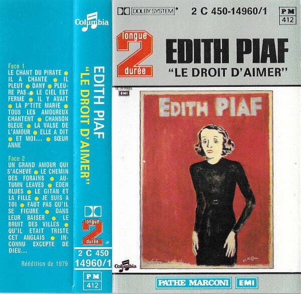 Edith Piaf - Le Droit D'Aimer  (Cassette Tape)