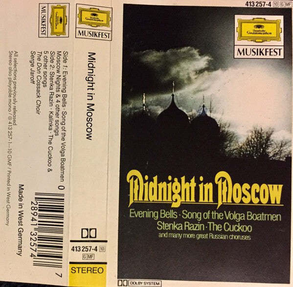 Don Kosaken Chor Serge Jaroff - Midnight In Moscow  (Cassette Tape)