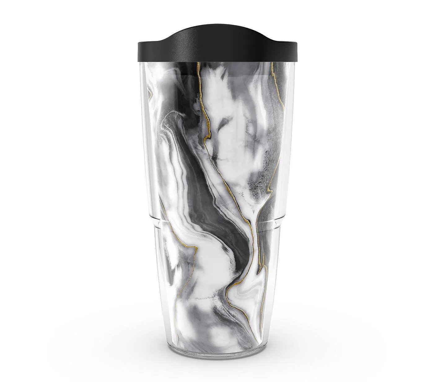 Tervis - Marble - Quicksilver - Wrap With Travel Lid - 24 oz Tumbler