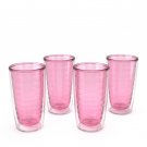 Tervis Clear and Colorful Tabletop Collection 16 oz Tumbler 4 Pack, Pink Sand