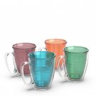 Tervis Clear and Colorful Tabletop Collection 16 oz Mug 4 Pack, Assorted