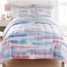 NEW! Farmhouse Pastel Watercolor KING Quilt Set Country Cottage