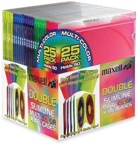Maxell Multicolor Slim Jewel Cases