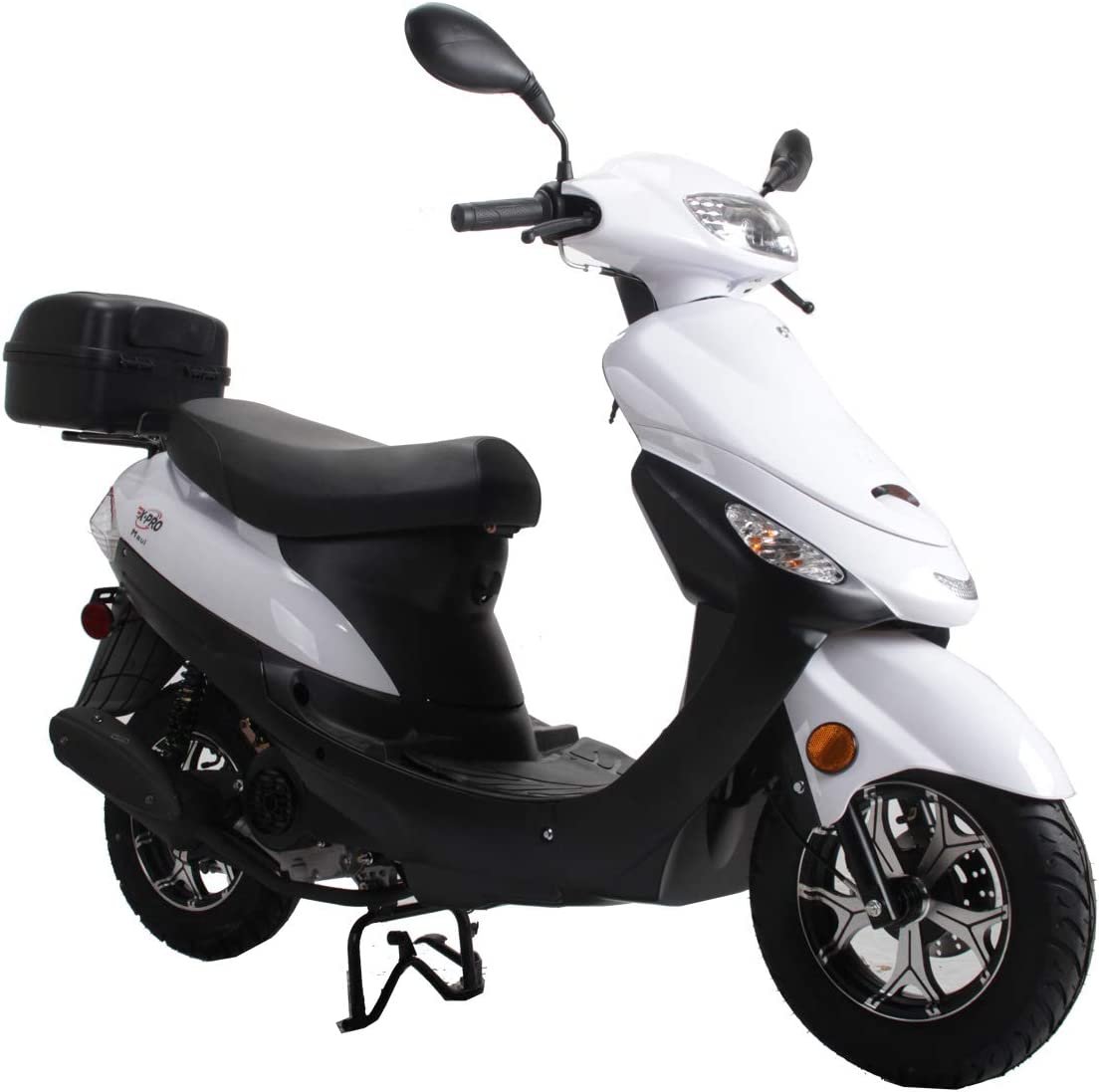 X-PRO 50cc Adult Moped Gas Moped Motorcycle 50cc with 10" Aluminum Wheels