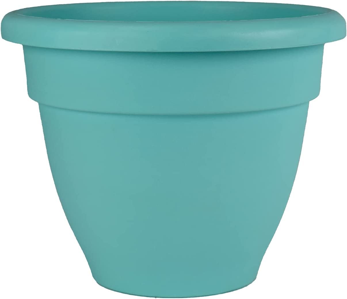 The HC Companies 6 Inch Caribbean Round Planter Lightweight Indoor Outdoor with Drainage Plug
