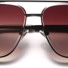 Breaksun Square Aviator Sunglasses for Men and Women Vintage Diamond Cutting Lens