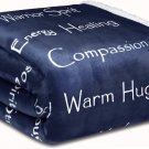 WOLF CREEK BLANKET Co Compassion Blanket 50 x 65 Navy Blue