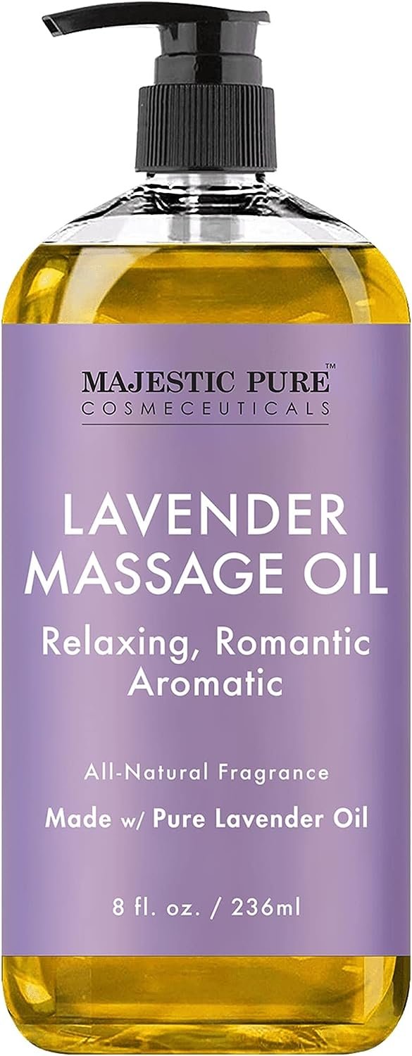 MAJESTIC PUR Lavender Massage Oil for Men and Women