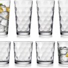 Home Essentials & Beyond Glassware Drinking Glasses Set of 8. 4 Highball, 4 Kitchen Glasses