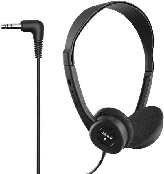 Maxell - 190319 Stereo Headphones - 3.5mm Cord with 6-Foot Length Soft Padded Ear Cushions