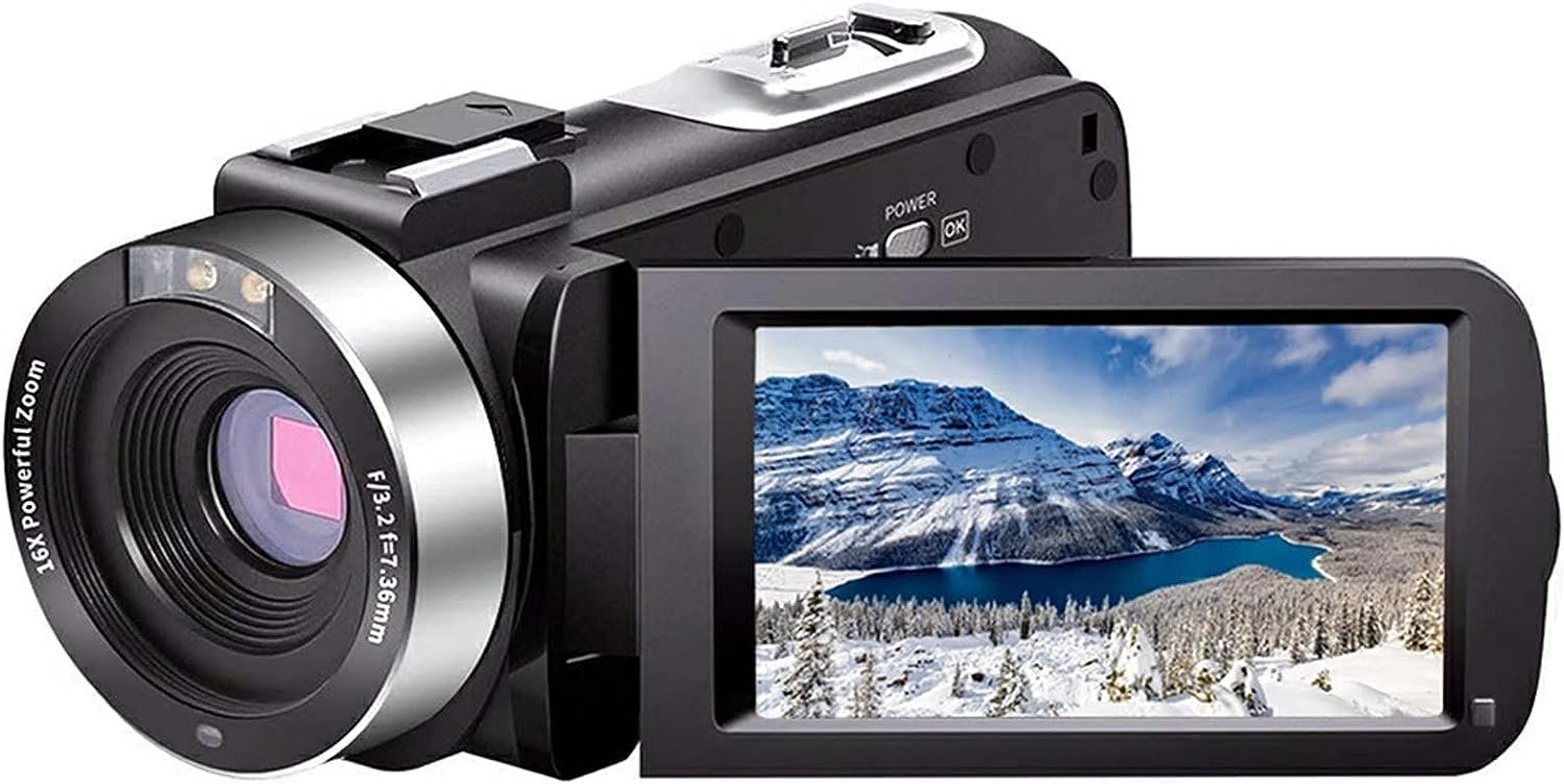 Video Camera Camcorder Full HD 1080P 30FPS 24.0 MP IR Night Vision Vlogging Camera Recorder