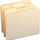 Amazon Basics 1/3-Cut Tab, Assorted Positions File Folders, Letter Size, Manila Pack of 100