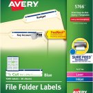 Avery Blue File Folder Labels For Laser and Injet Printer with TrueBlock Technology