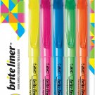 BIC Brite Liner Highlighters, Chisel Tip, 5-Count Pack of Highlighters Assorted Colors