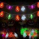 JOWRANT Halloween String Lights Battery Operated 30 Feet 60 LED Pumpkin Bat Lights