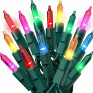 PREXTEX Christmas Lights 20, 100 Lights - Multi Color Christmas Tree Lights with Green Wire