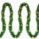 Twinkle Star 15ft, 35 Count Pre-Lit Christmas Garland, Lighted Artificial Pine Garland