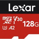Lexar E-Series Plus 128GB Micro SD Card, micro SDXC UHS-I Flash Memory Card