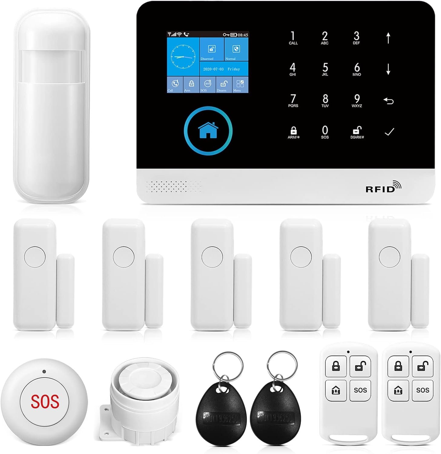 Wireless WiFi Smart Home Security DIY Alarm System with Alexa,