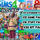 The Sims 4 All 63+ DLCs 2023 Expansion, Game, Stuff, Kit Pack DLC - Windows Only - Online + Gallery