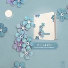 NLT THRIVE Creative Journaling Devotional Bible, Hardcover, Blue Flowers