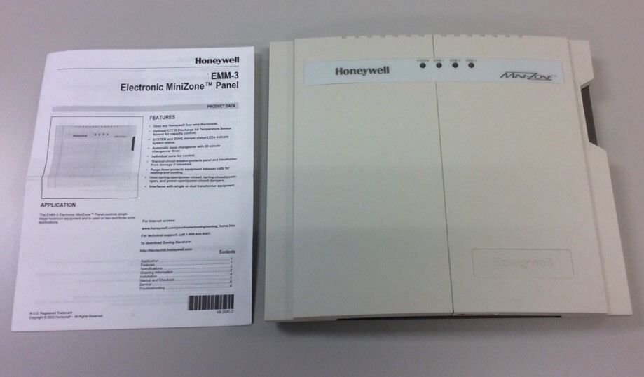 Honeywell EMM3 3 Zone 1 Stage Heat 1 Cool Zone panel EMM3