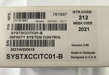 Carrier Infinity System Control SYSTXCCITC01 B Wi-Fi Programmable ...