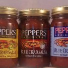 Blue Crab Salsa Original-Zesty-Corn 12oz  Peppers of Rehoboth Beach