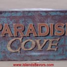 Paradise Cove Weathered Tin Sign New Tropical Decor