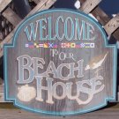 Welcome To Beach House Tropical Beach Tiki Sign New