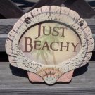 JUST BEACHY Tropical Tiki Beach Bar Sign